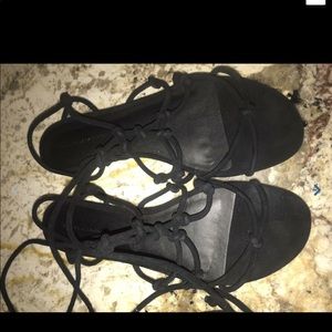 Rebecca Minkoff Elyssa Suede Lace Up Sandals 8.5